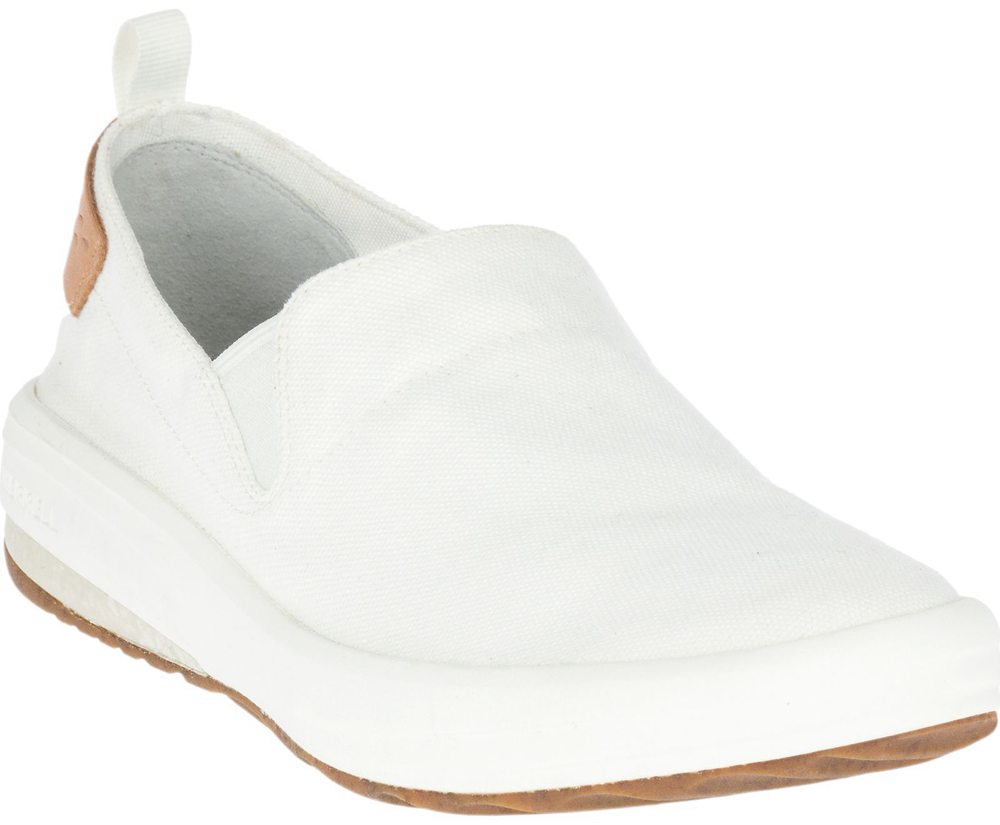 Merrell Slip Ons Męskie Białe - Gridway Moc Płócienne - 369720-EPC